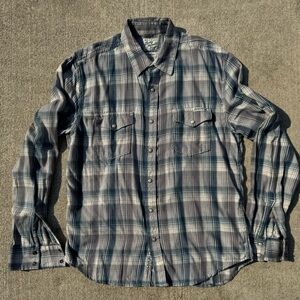 Lucky Brand distinctive western wear style plaid shirt